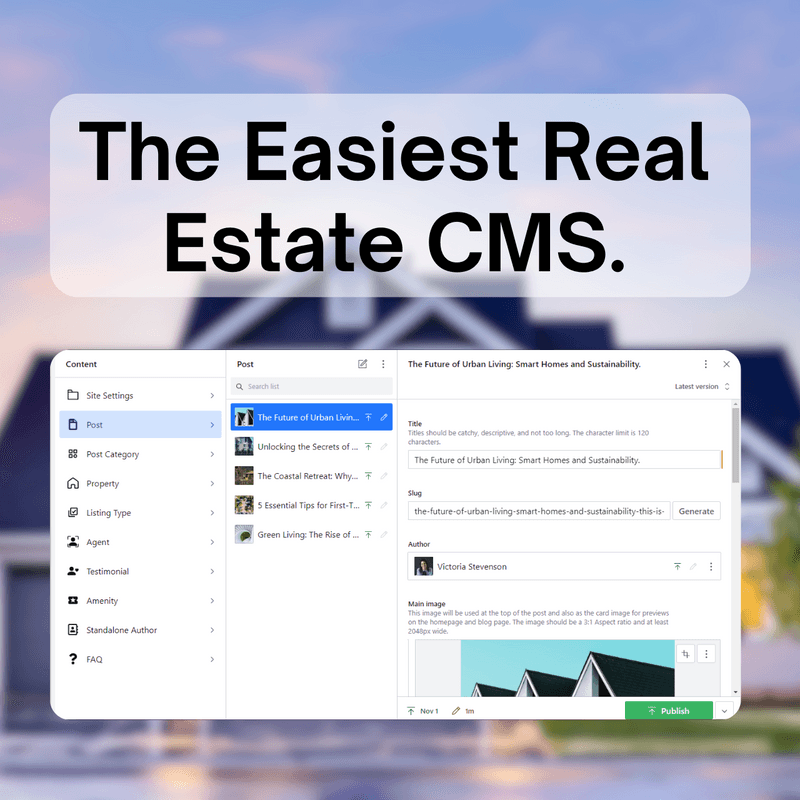The easiest Content Management System (CMS) for Australian Real Estate Agencies